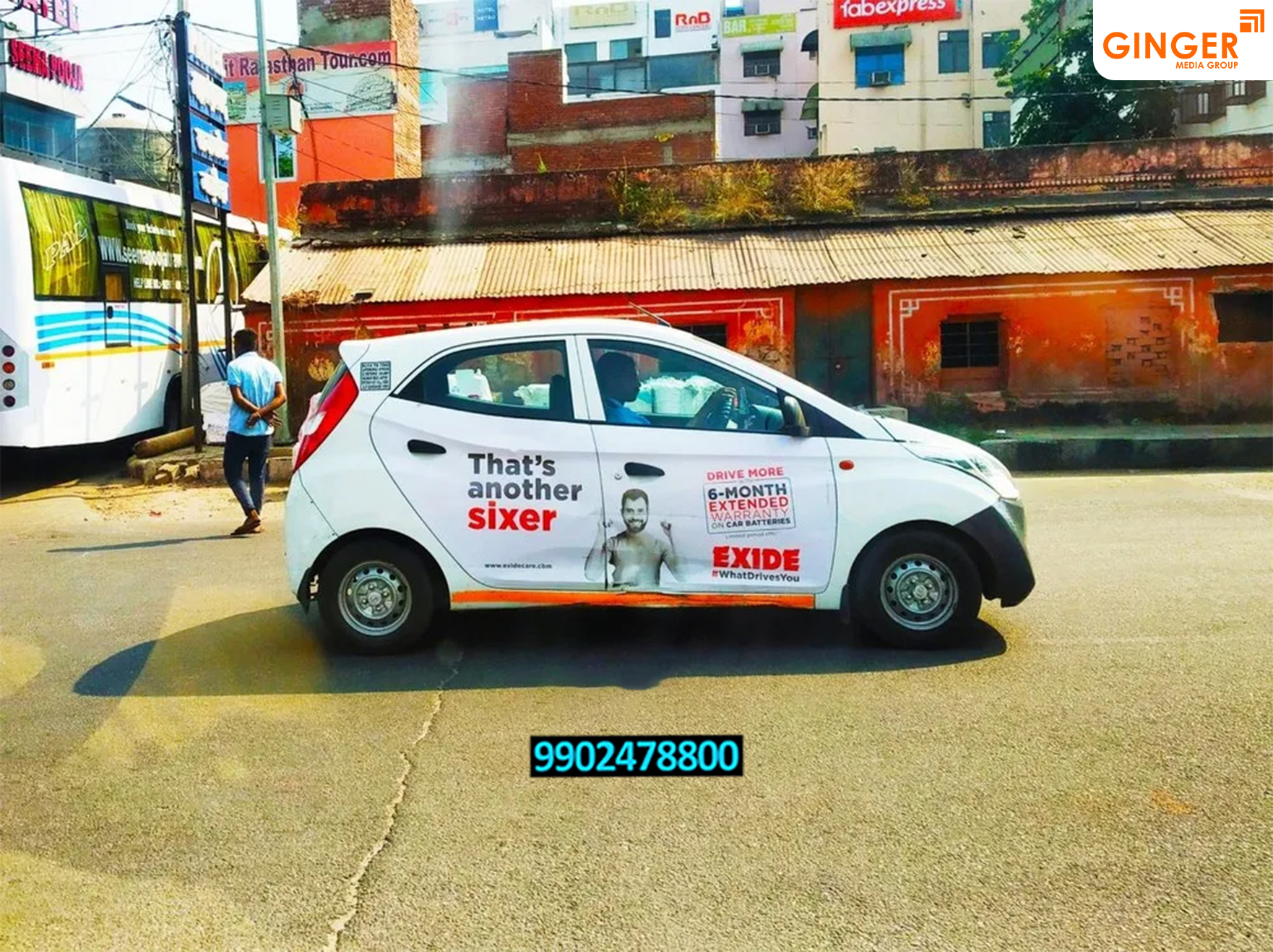 Cab Advertising in PAN on White Cab