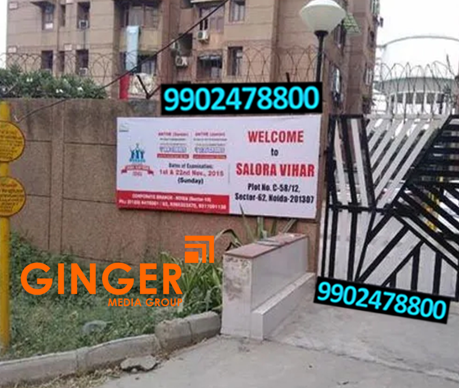 Signage Board on society outside wall