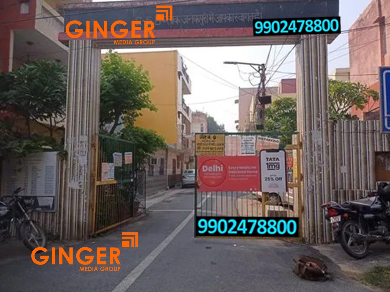 Signage Board on society gate