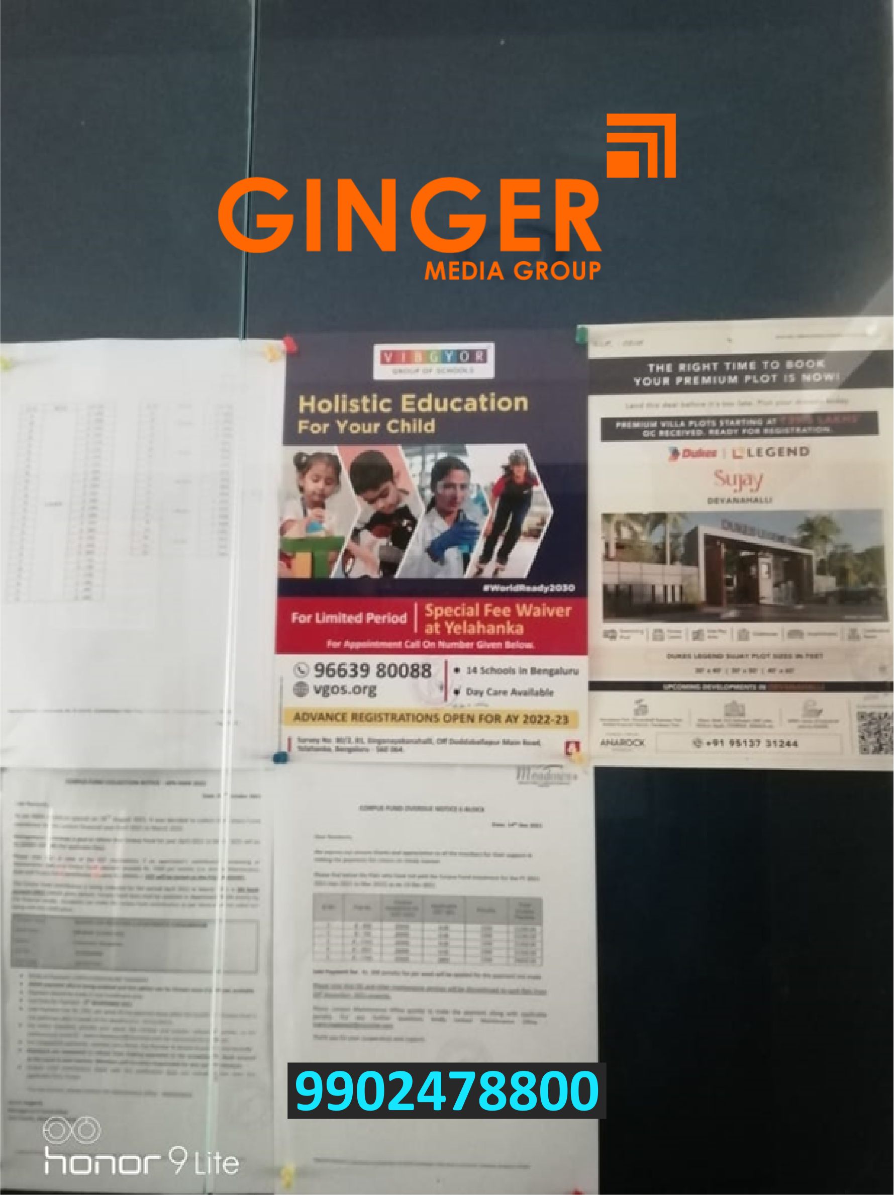 Notice board Advertising for RWA Activities in society