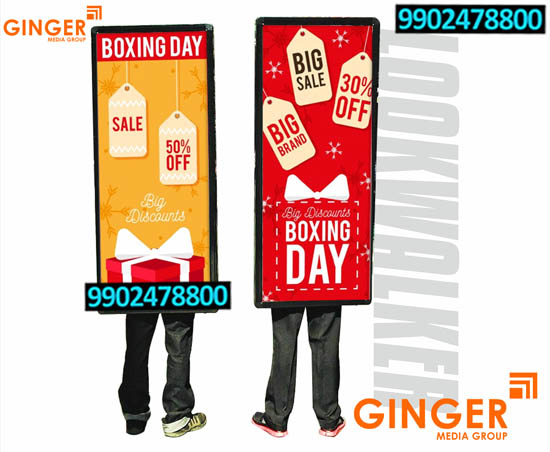 Look Walker Advertising in India with red and yellow color