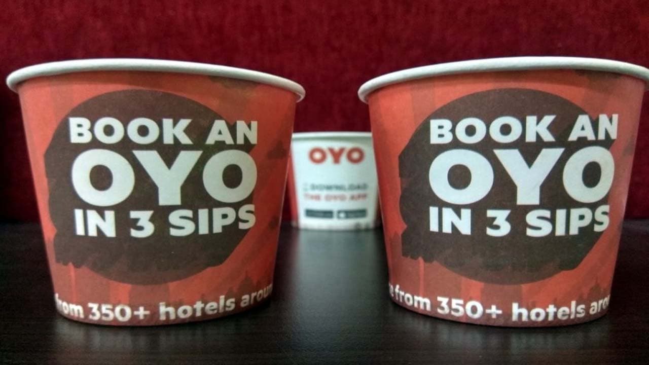 OYO Rooms chooses Cup Branding in their Marketing Mix