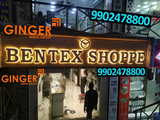 Glow signage Board for Benetex Shoppe