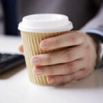 paper cup branding during office break