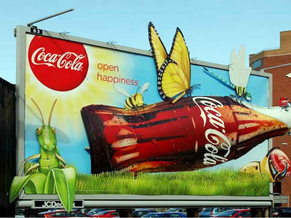 Out-of-Home Advertising for Coca Cola Brand on Unipole