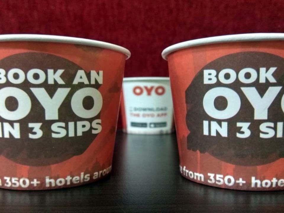 OYO Rooms chooses Cup Branding in their Marketing Mix