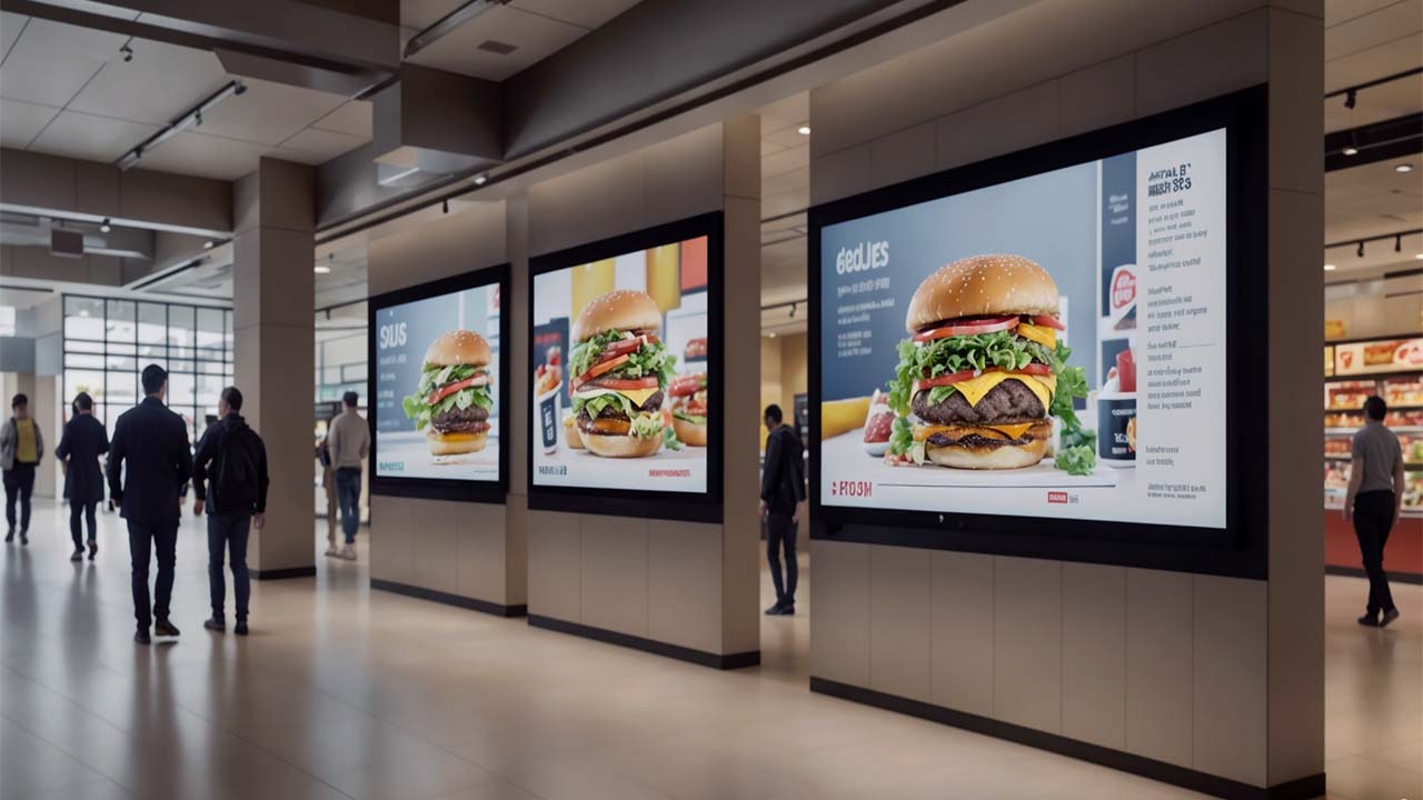 a digital screen space for advertising