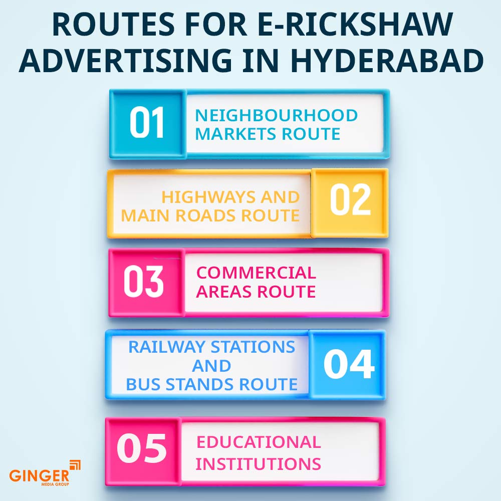 routes for e rickshaw advertising in hyderabad