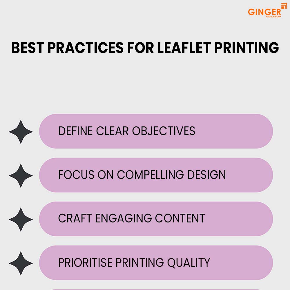 best practices for leaflet printing