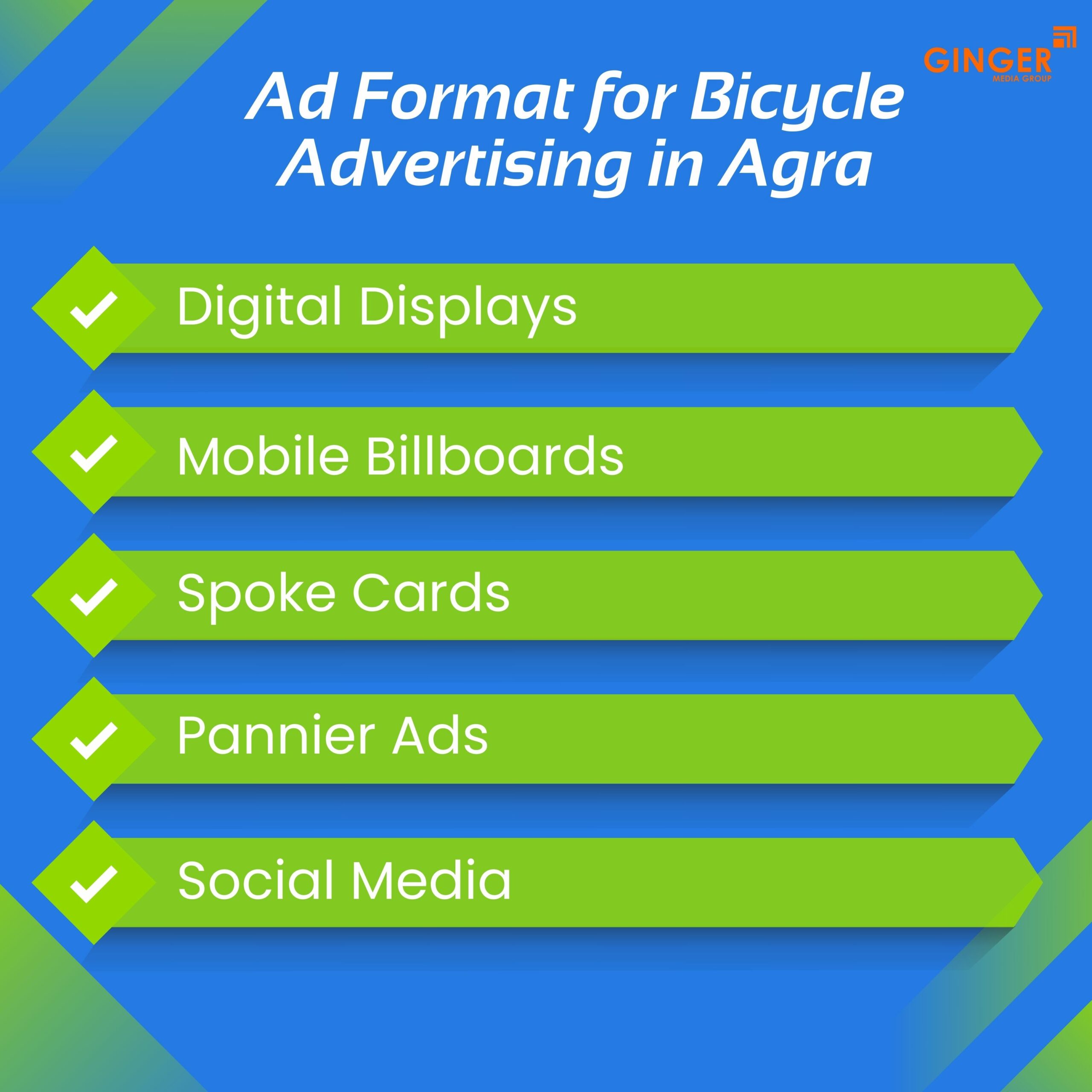 ad format for bicycle advertising in agra