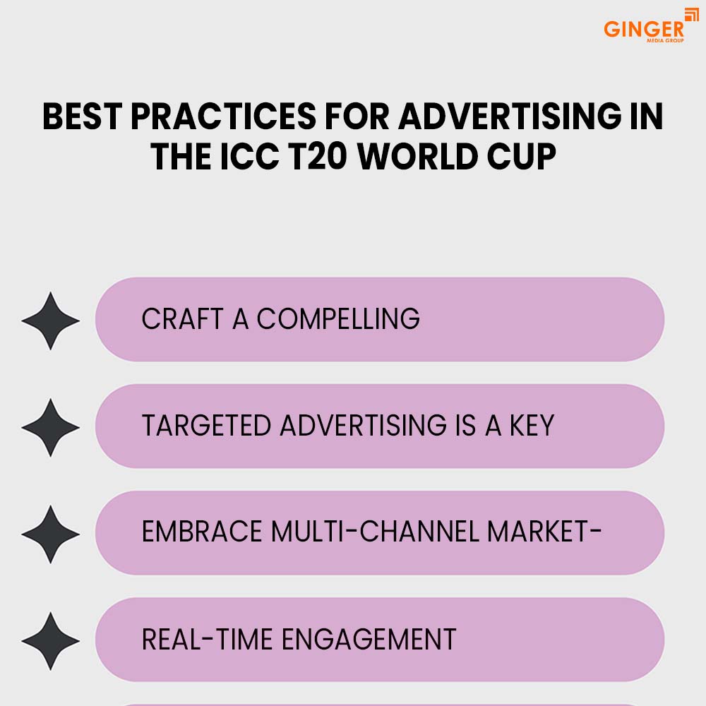 best practices for advertising in the icc t20 world cup