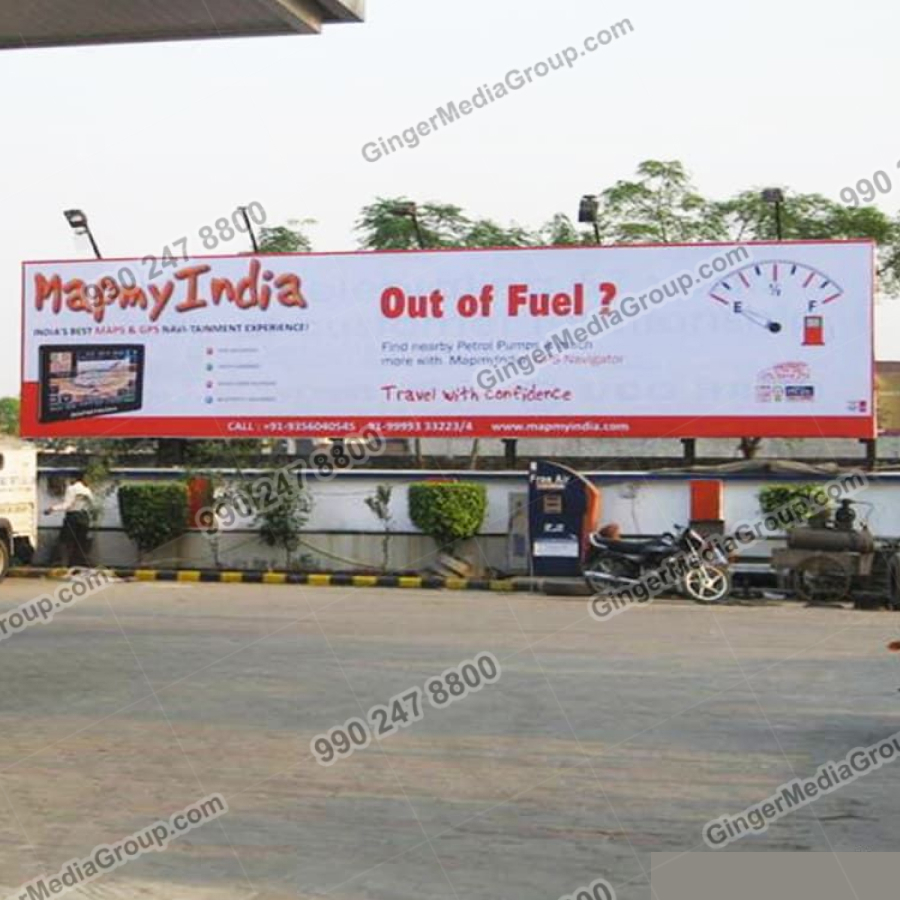 petrol pump advertisement agra