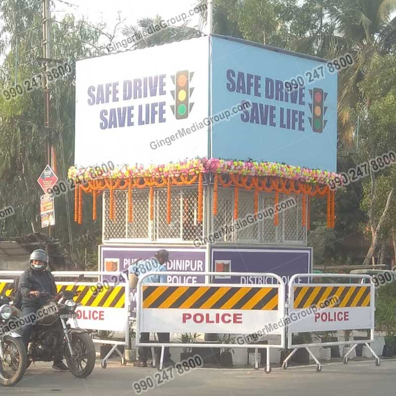 safe drive save life police booth advertising in chennai