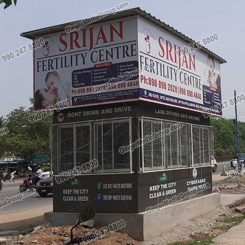 srijan fertility centre police booth advertising in hyderabad