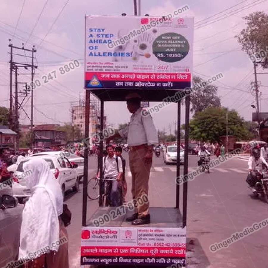 traffic booth advertising in agra