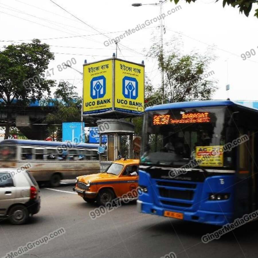 uco bank traffic booth advertising kolkata