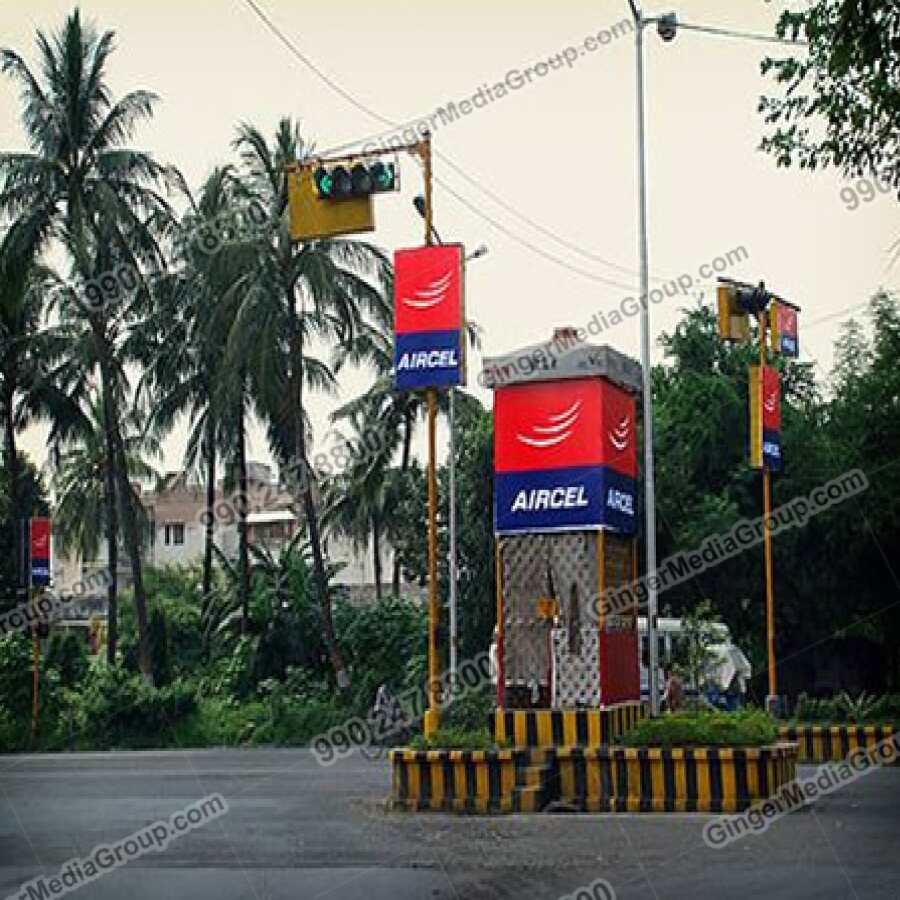 aircel traffic booth advertising in kolkata