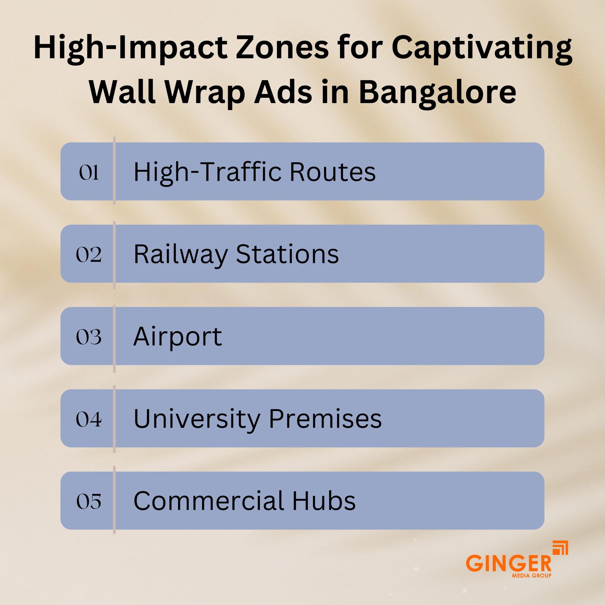 high impact zones for captivating wall wrap ads in bangalore