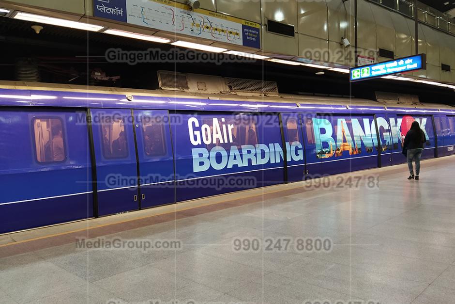 go air boarding delhi metro advertising