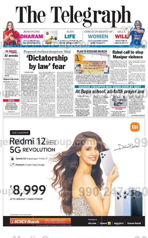 icici bank advertising in the telegraph newspaper