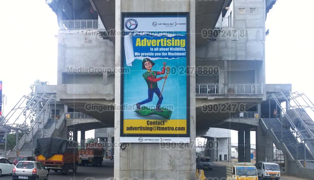 lt metro rail advertising in metro station rtc x road