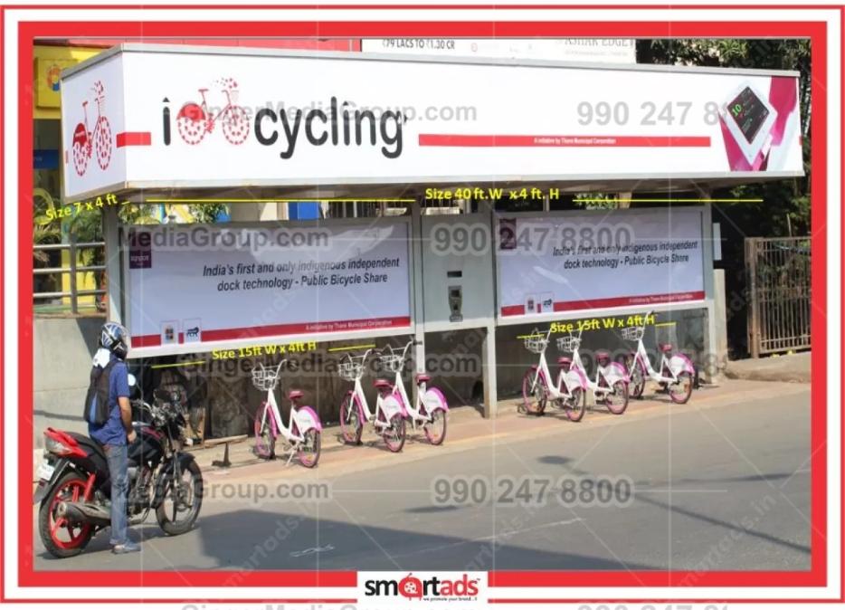 lucknow advertising in bicycle shelter