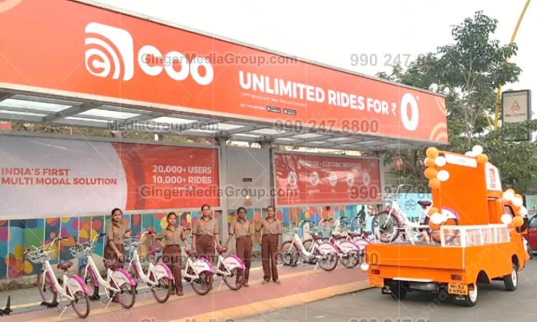 lucknow advertising in bicycle shelter coo