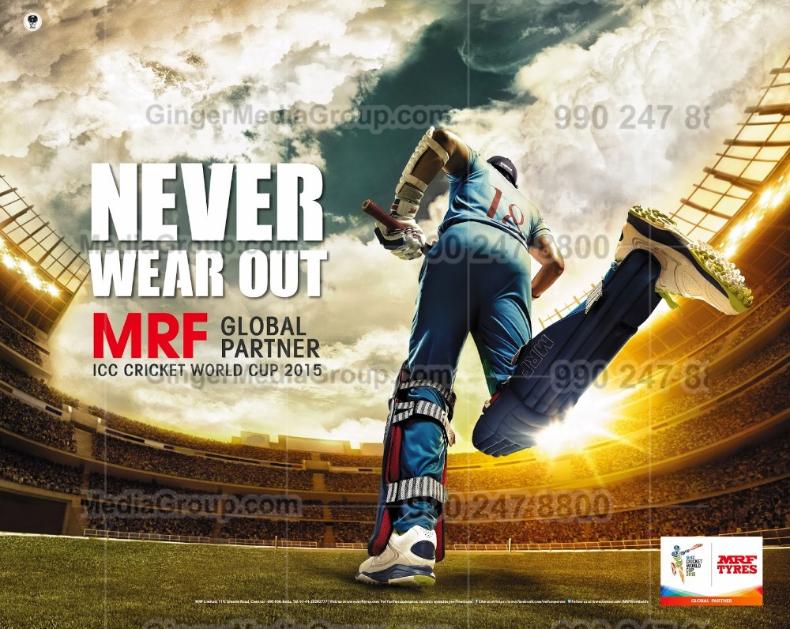 mrf tyres advertising in icc world cup