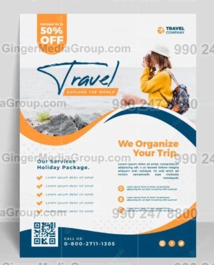 8advertising in travel company leaflet