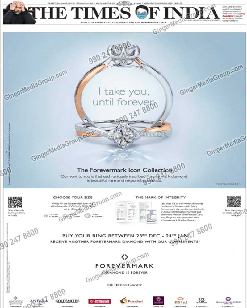 forevermark diamonds advertising in times of india lucknow times english 12