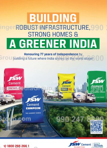 open magazine advertising jsw cement