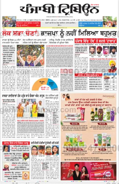 patanjali advertising in punjabi tribune newspaper 6