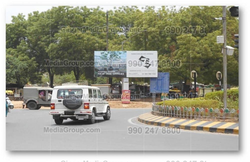 unipole raksha shakti circle gandhinagar gujarat advertising 2