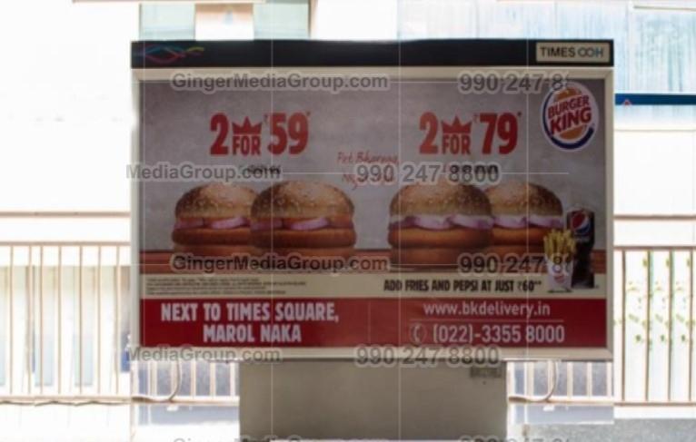 wall-panel-advertising-rk-puram-metro-station-south-burger-king - Ginger Media Group wall panel advertising rk puram metro station south burger king