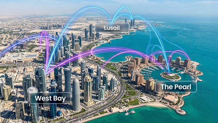 Street level digital display near subway entrance featuring location based advertising and real time messaging